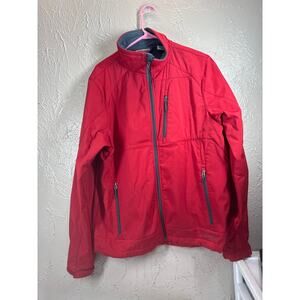Black Diamond Double Diamond Fleece‎ Lined Softshell Jacket Mens Red Gray Large
